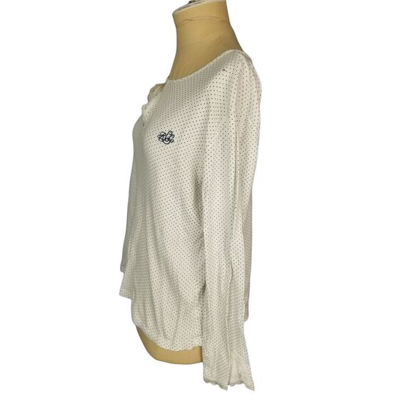 Lauren by Ralph Lauren 100% Cotton Polka Dot Pajama Set Size Small - Picture 2 of 3